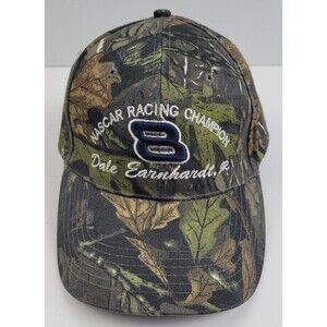 Dale Jr 8 Camo Nascar Hat Camouflage Hook Loop Baseball Cap